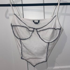 white crop top
